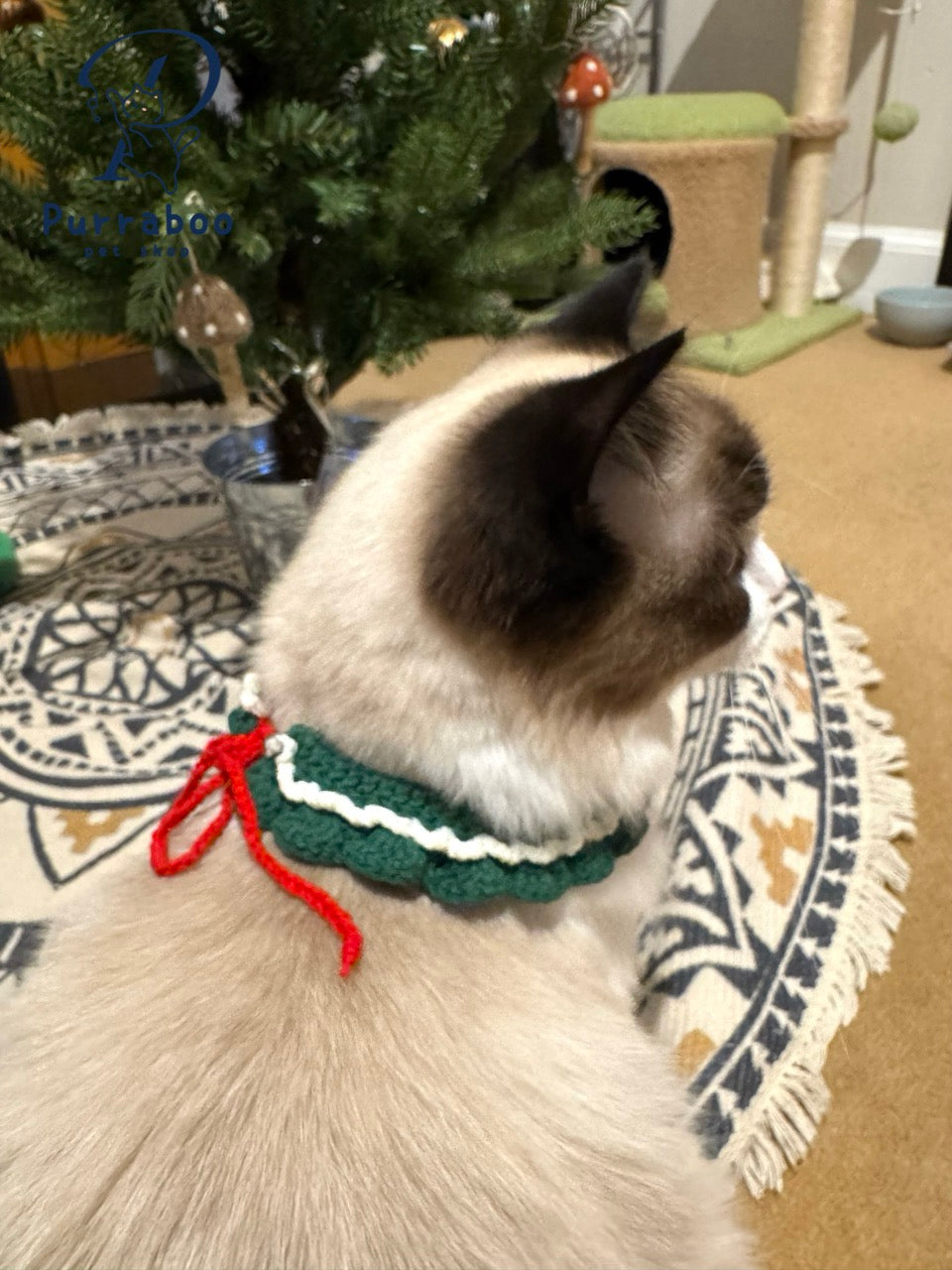 Jolly Wreath Cat Scarf